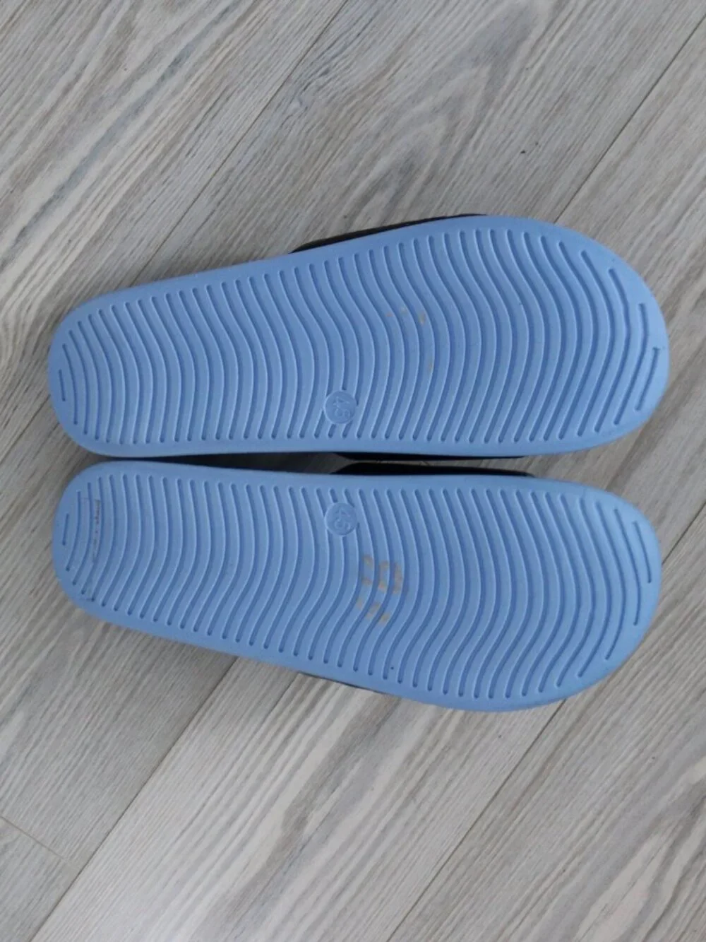 Good Good Fighting for Par Men's 12 Blue Black Golf Slides Summer Resortwear